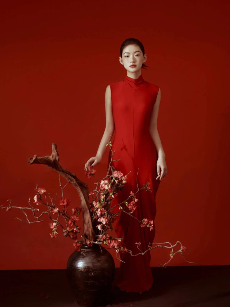 

2026 New Oriental Aesthetic Photography Studio Red Chinese Atmosphere National Style Individual Temperament Clothing