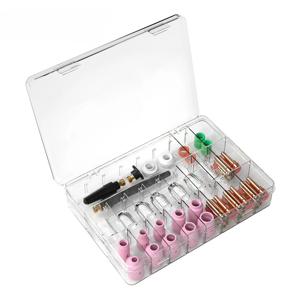 ANDELI 68PCS TIG Welding Torch Stubby Gas Lens for WP-17/18/26 Pyrex Glass Cup Kit Durable Practical GTAW Welder Accessories 5