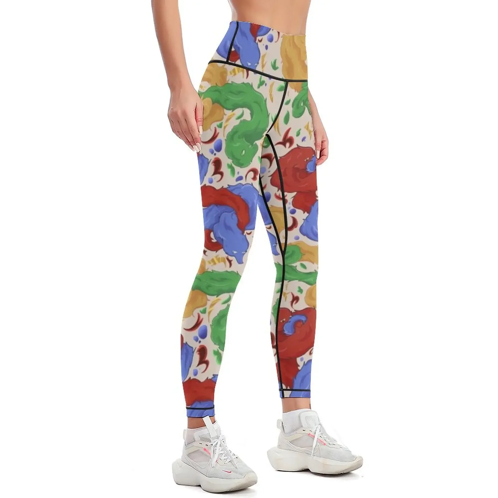 Worm Repeating Pattern Leggings joggers for gym womans Training pants Fitness's gym clothes Womens Leggings