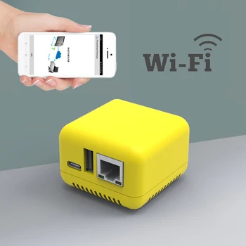 Mini NP330 Network USB 2.0 Print Server Network/WIFI/Bluetooth Cloud/WIFI Cloud Printing Version USB Hubs Only for Windows