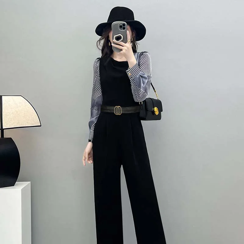 

Faionable High Waist Suit OL Women's Autumn 2025 New Sle Elegance Lady Slimming Long Pants Polyester Fabric