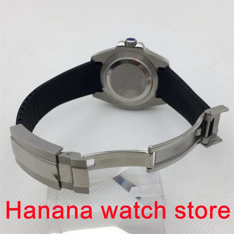 Orologio subacqueo da uomo 40mm movimento nh35 lunetta in ceramica quadrante verde con motivo poker cinturino in caucciù luminoso verde vetro zaffiro