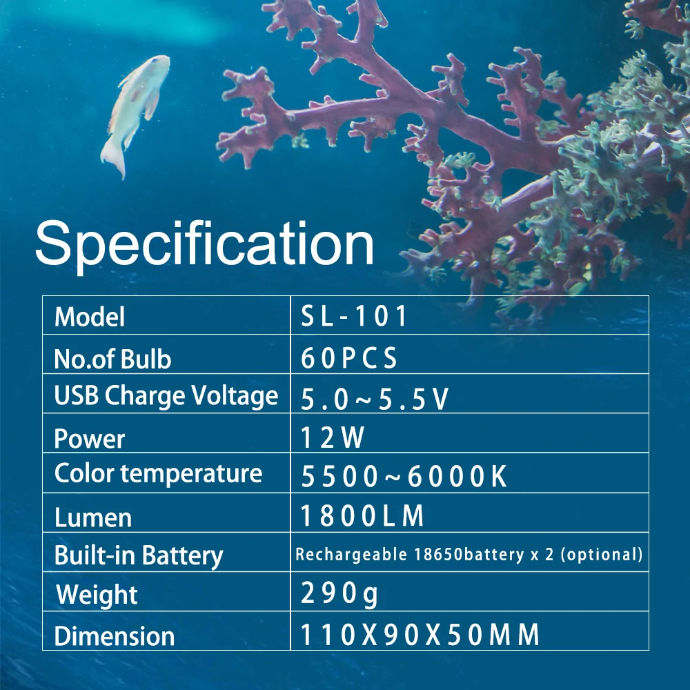แบบพกพากันน้ำแฟลชใต้น้ำ40M ดำน้ำเติมแสง1800LM แบตเตอรี่กล้องอุปกรณ์เสริม