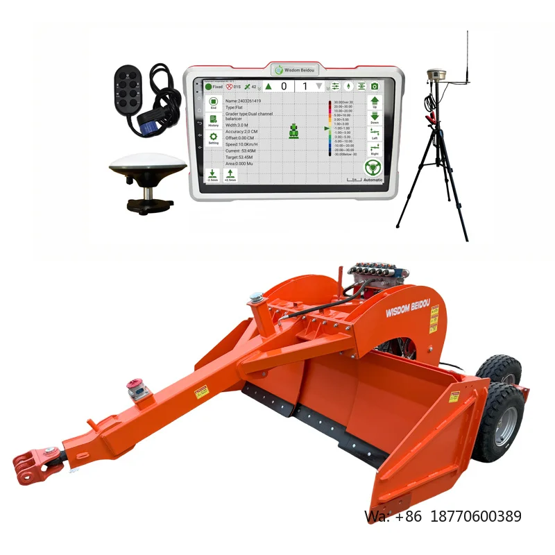 The Newest Land Leveling Machine Efficient Field Leveling Agricultural Machinery Satellite System with Base Station Grader