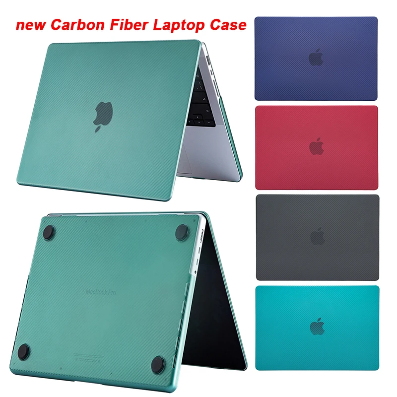 New Carbon Fiber Laptop Case For mac book m1 air 13 2020 Funda MacBook Air 13 case accessories Macbook Pro 13 Case pro 14 cover