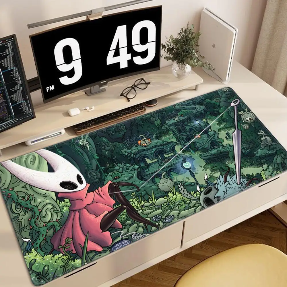

Mouse Pad Computer Gamer Gaming Mousepad Rubber Mouse Mat Hollow Knight Anime Keyboard Pad Black and White Desk Mouse Mat Gift