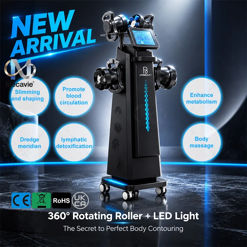 360 Rotating Roller Body Sculpting Machine Non-invasive Full Body Face Contouring Lymphatic Drainage Massager Boost Metabolism