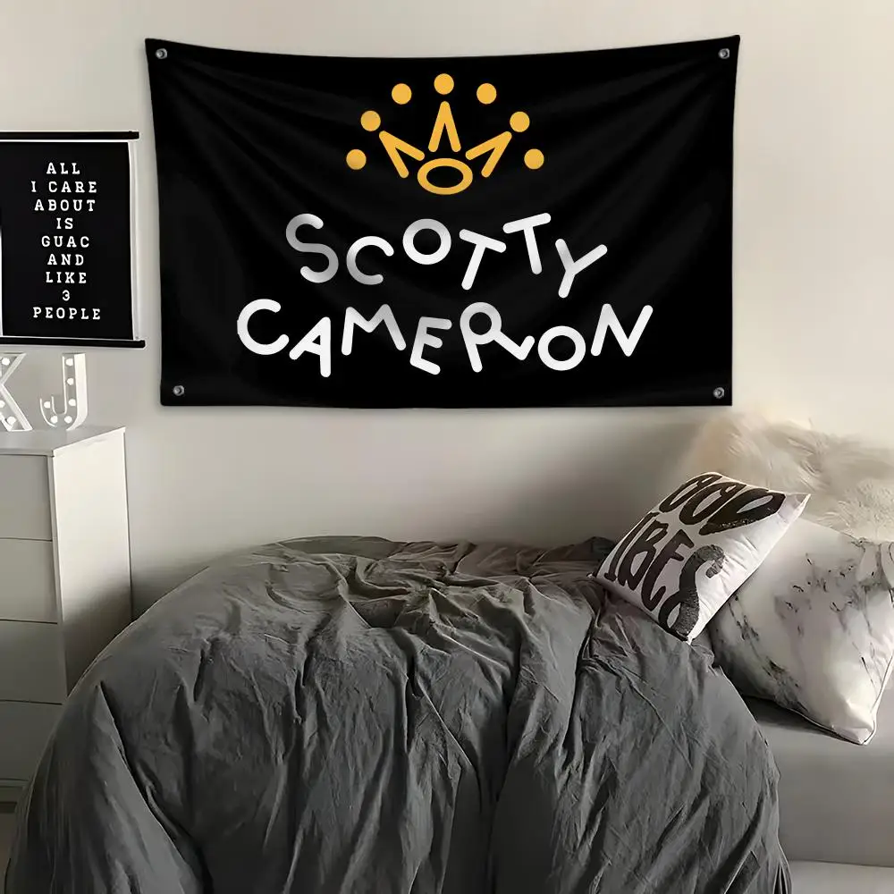 S-ScoTTY C-CameRONS Flaggen, faltbare Flagge ohne Installation, personalisiertes Logo-Banner für Wohnheime, Picknicks im Freien, Balkone – Detail 9