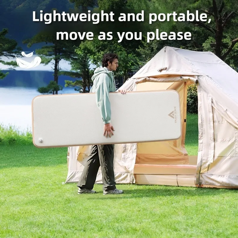 في الهواء الطلق بين عشية وضحاها مرتبة هوائية استراحة الغداء المنزلية المحمولة للطي نفخ فراش مريح مخيم النوم التروس #4