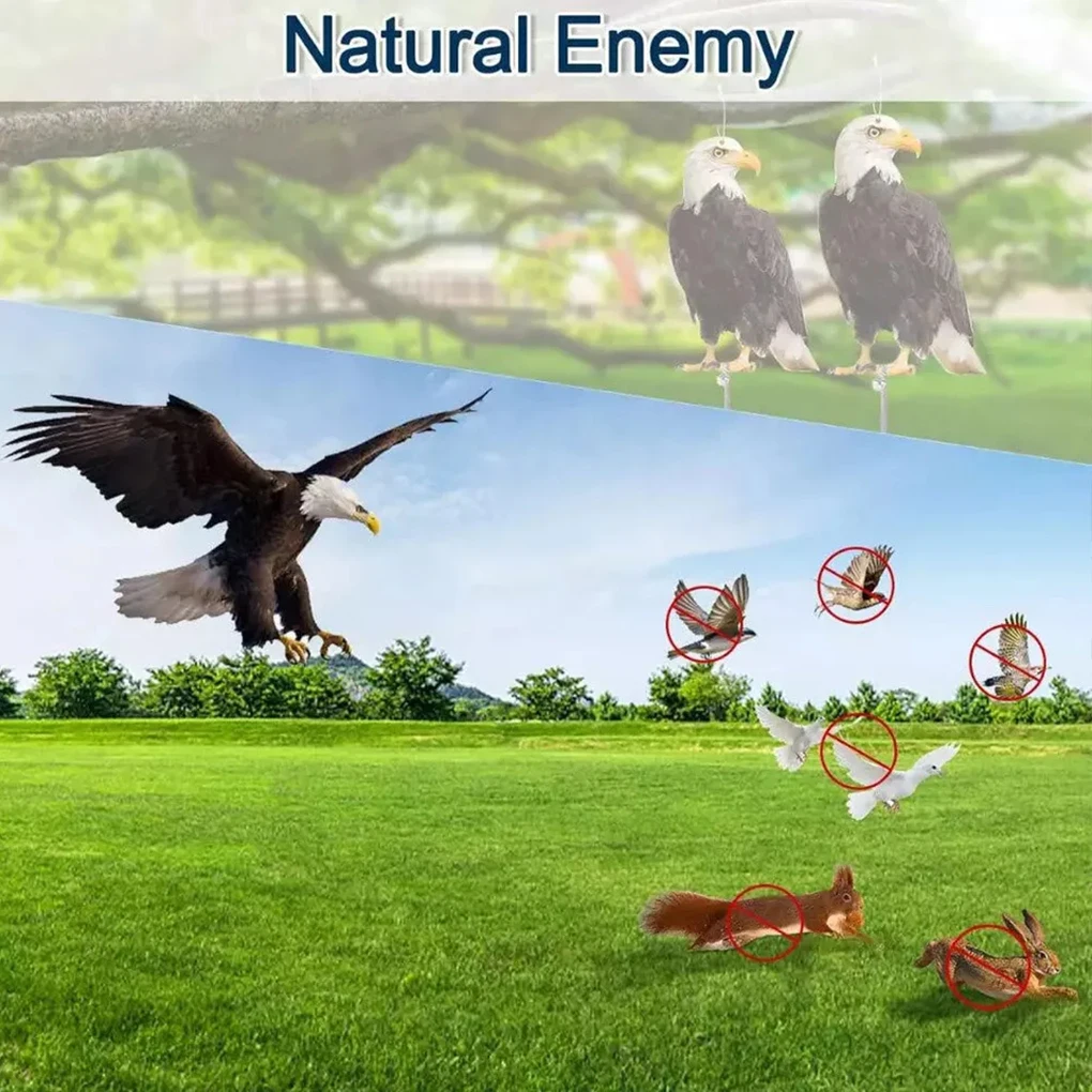 2PCS Bird Repel Owl Scarer Pendant Bird Repellent Scarecrow Bell Pastoral Orchard Scarer Pendant Outdoor Garden Decoration