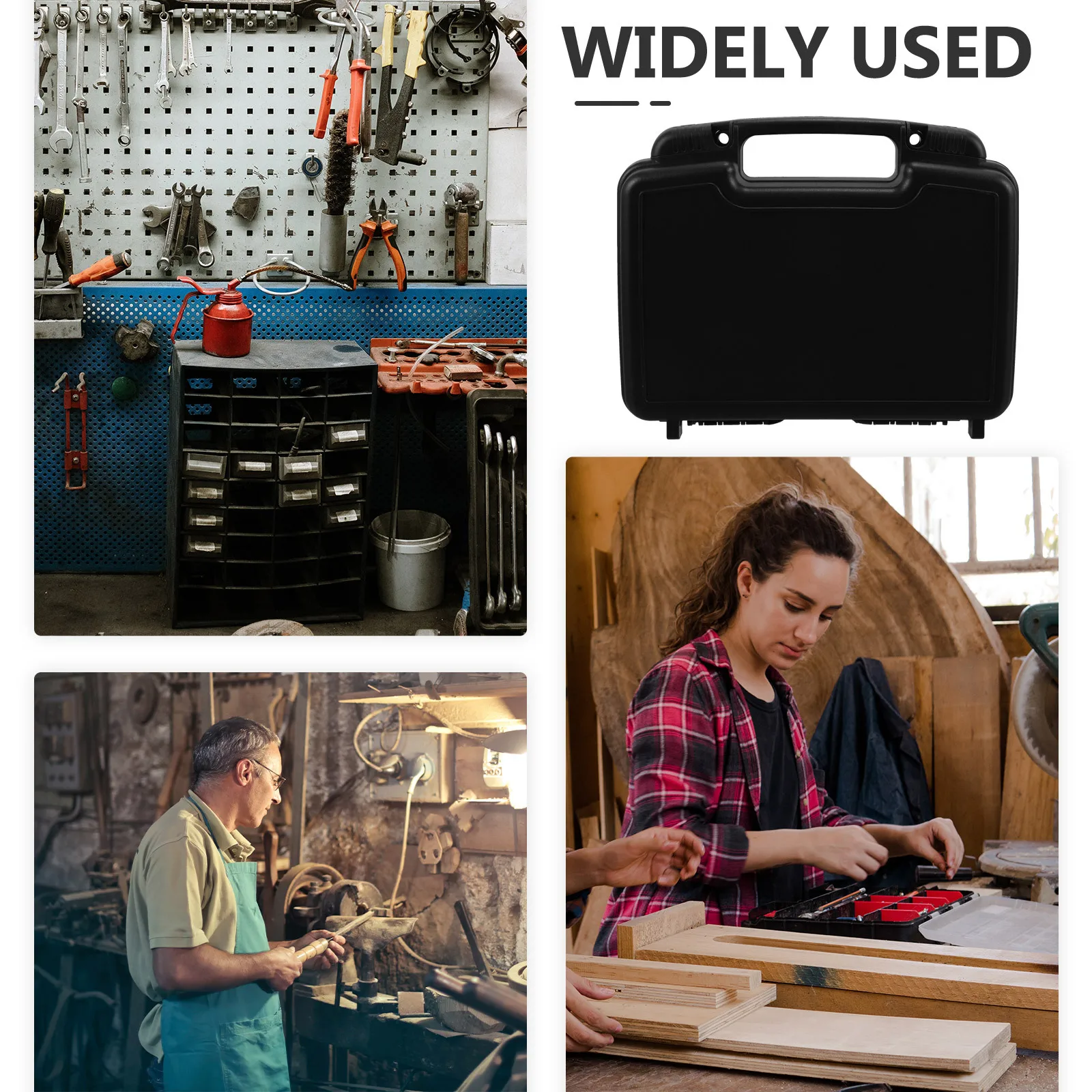 Portable Plastic Toolbox Travel Use Multi-Purpose Carrying Case Compact Lightweight Tool Storage Organizer Handheld Toolbox