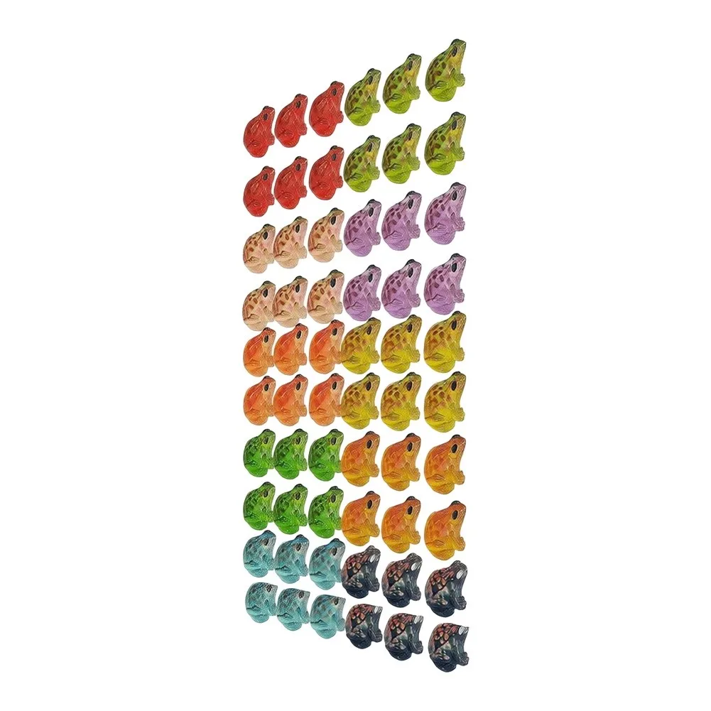 Set of 60 Glow in The Dark Resin for mini Frogs for Garden and Craft Decoration Decorative Additions for Fairy Gardens