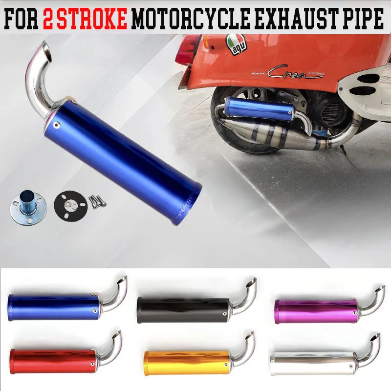 

Universal Metal Racing Exhaust Muffler Silence Silencer 2 Stroke Motorcycle Exhaust Pipe For 50-250cc Escape Modified