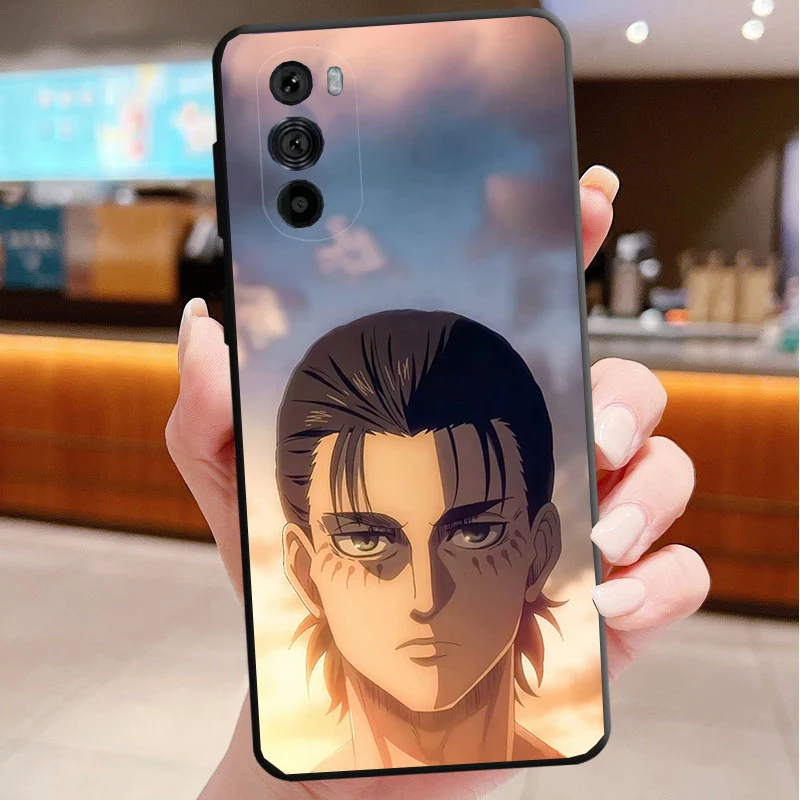 

Eren Yeager attack on titan Phone Case For Motorola Edge 50 40 Pro 60 50 40 30 Ultra Neo Fusion Moto G Play G Stylus G Power G