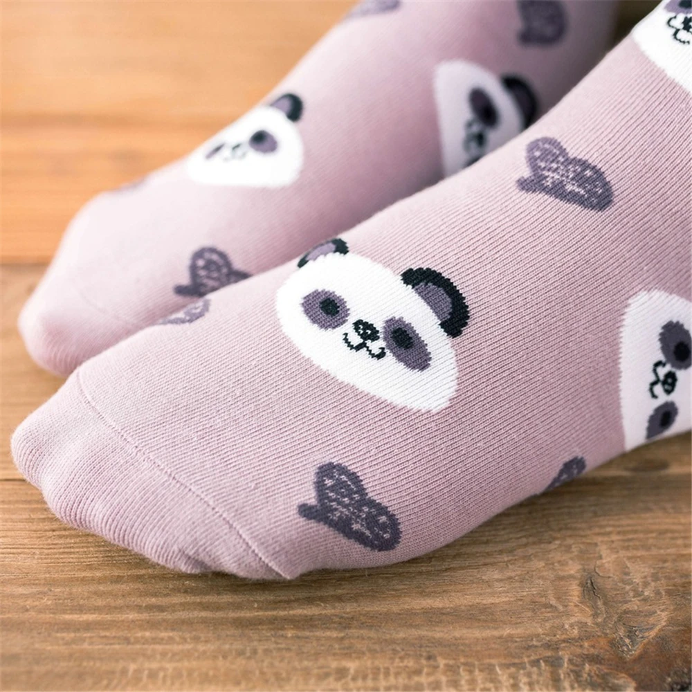 Słodkie zwierzę Koreański styl Kobiety Kot Panda Pies Niedźwiedź Kreskówka Skarpetki Miękkie bawełniane Casual Sport Streetwear Dropship — zdjęcie 7