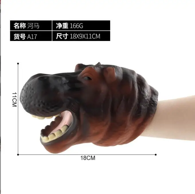 mouth hand puppet Soft Vinyl Rubber Dogs cats Animal Hand Puppet FIGURE TOYS FOR Children Educational BIRTHDAY GIFTS