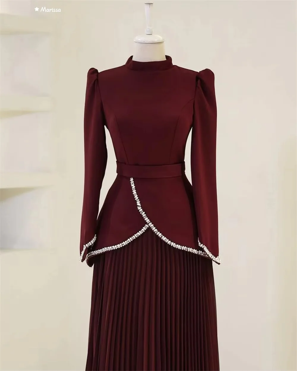 マリッサイブニングドレスウエディングドレス 2025 カスタムメイドシックなイブニングドレス女性ストレートスカートツーピースセットウェディングパーティードレス