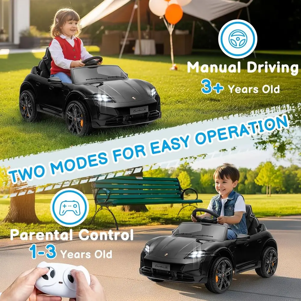 รถยนต์เด็กนั่งขับ 12V รุ่น Porsche Taycan ลิขสิทธิ์แท้ สำหรับเด็กเล็ก รถยนต์ไฟฟ้าขับเคลื่อนด้วยแบตเตอรี่ พร้อมรีโมทคอนโทรล