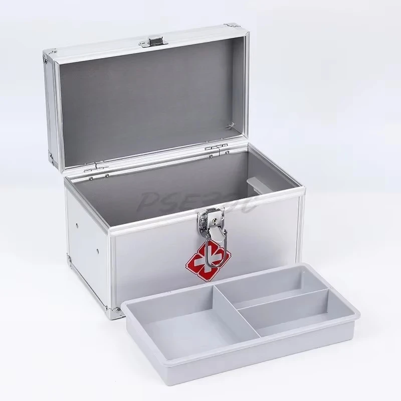 Convenient Aluminum Alloy Consultation Medicine Box Household Medicine Multi-purpose Multi-layer Storage Box