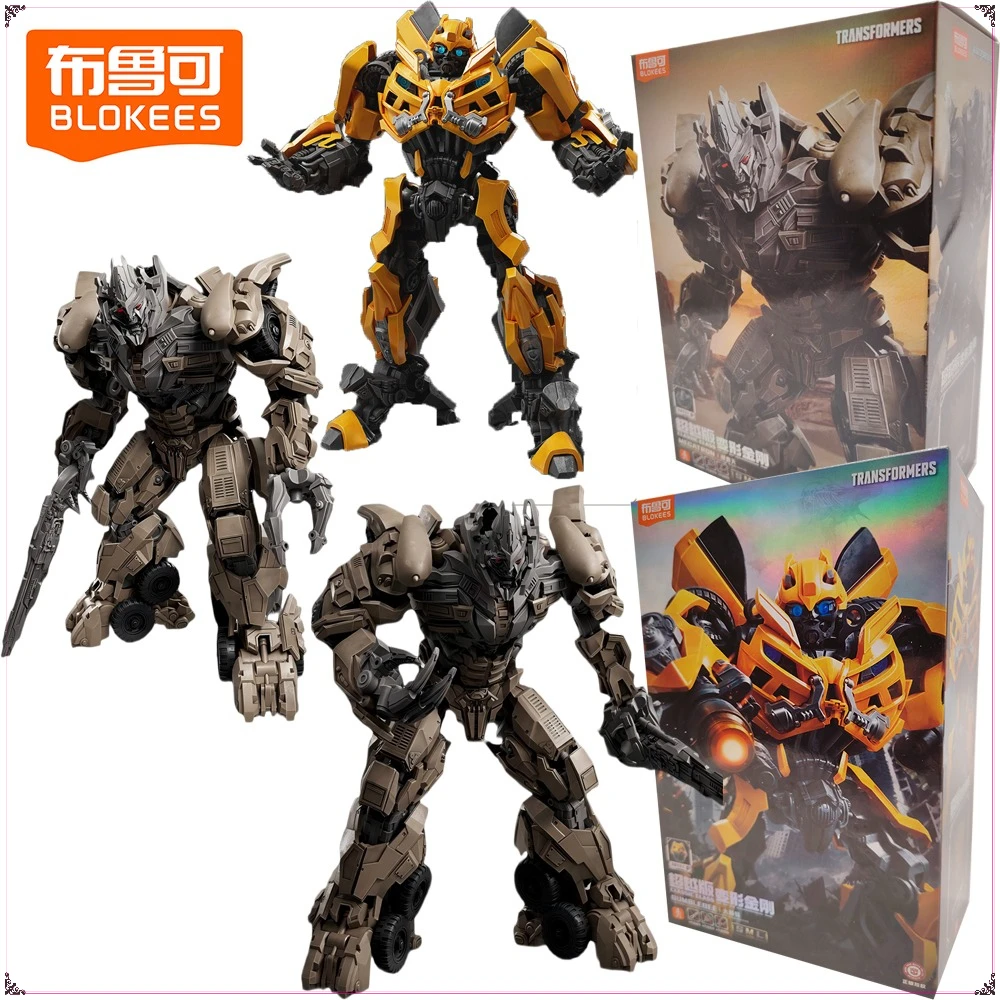 

New Blokees Genuine Transformers Bumblebee Megatron Action Figures Realistic Designs Durable and Display Worthy Decor Model Gift