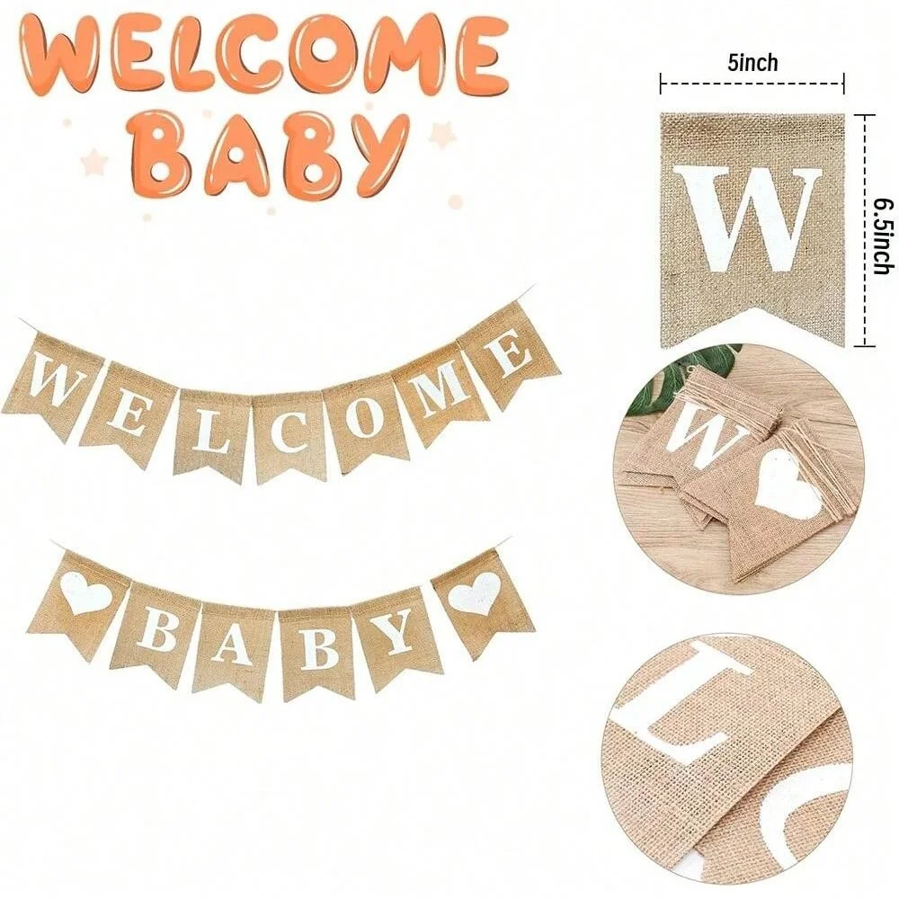 Welkom Baby teken banner pasgeboren geboorte teken voor meisjes jongens baby aankondiging teken decoraties banners