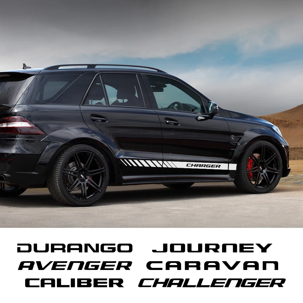 Pegatinas laterales para puerta de coche, accesorios para coche, calcomanías para CHARGER CALIBER CHALLENGER JOURNEY DURANGO CARAVAN DART NITRO AVENGER