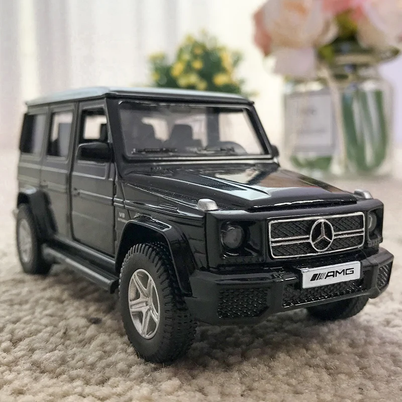 

1:36 Mercedes Benz G63 AMG SUV, модель автомобиля из сплава, литая под давлением металлическая игрушка, модель внедорожника, коллекция моделирования, подарок