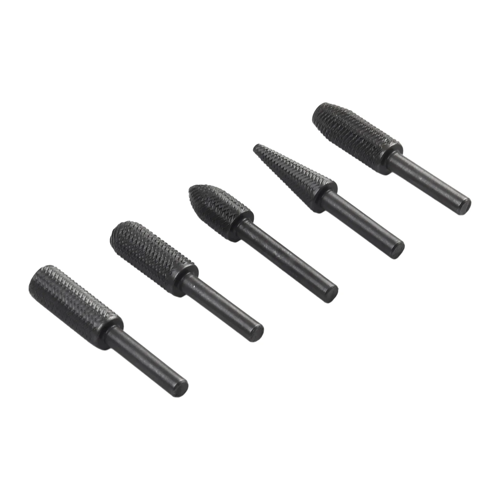 , 5Pcs/Set Rotary Rasp File, Hardened Tempered Alloy Steel Construction, Suitable for Metal, Wood, and Plastic Grinding