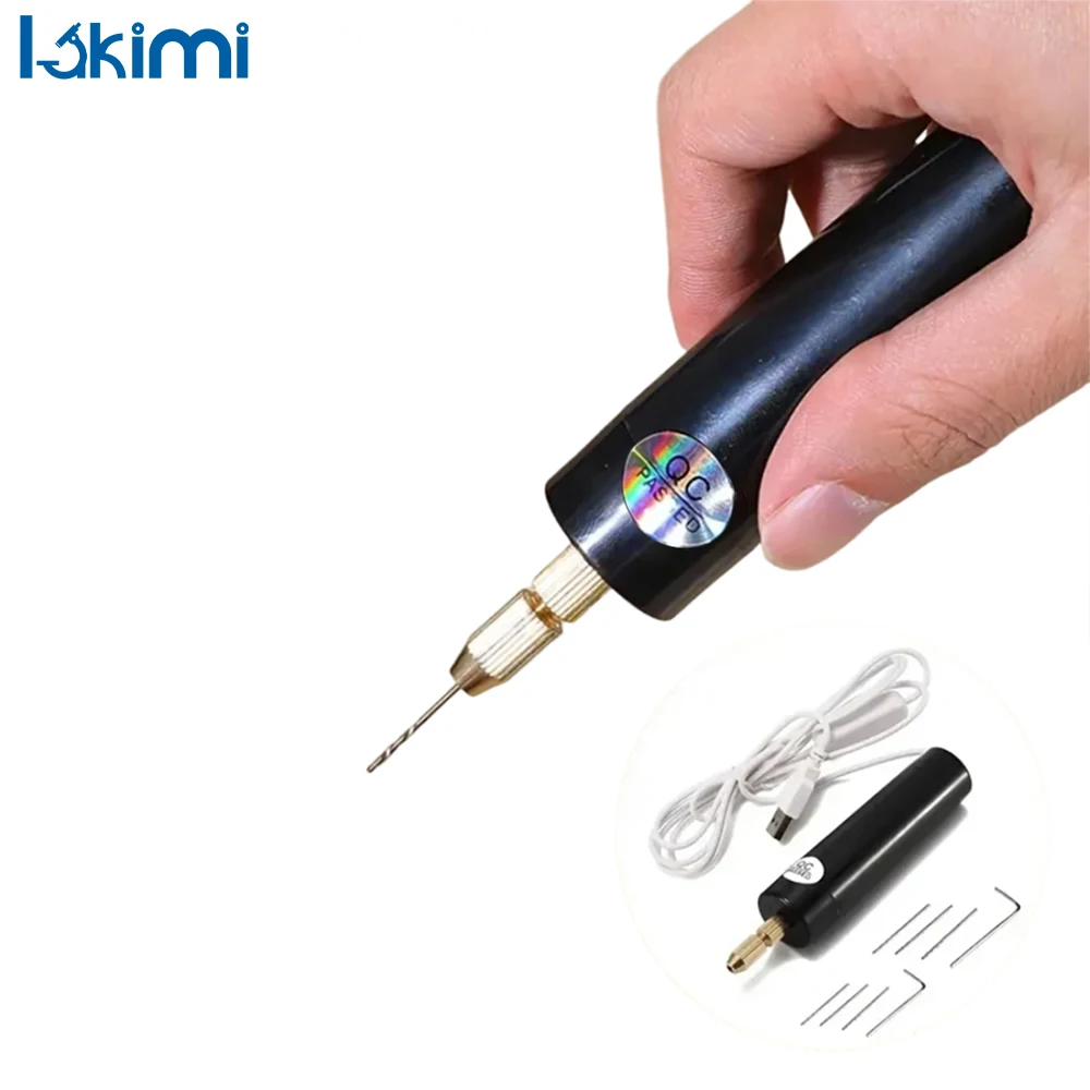 

Mini Handheld Electric Drill Tool, Electric USB Drill for DIY Epoxy Resin Jewelry Making, Wood Craft Engraving Pen LA-AA27