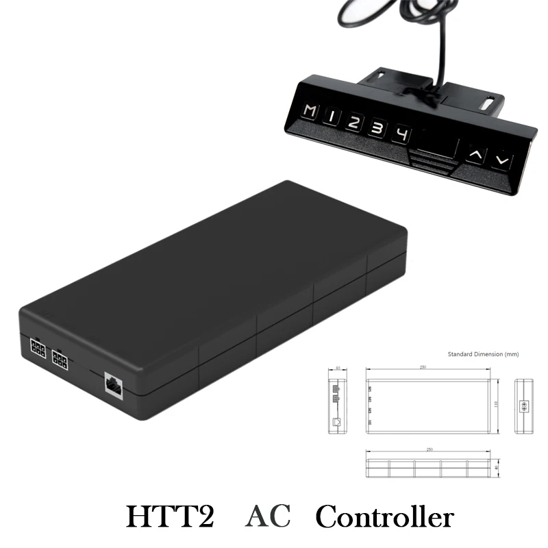 110-240VAC synchronized control box and digital handset with memory function for 2pcs linear actuator