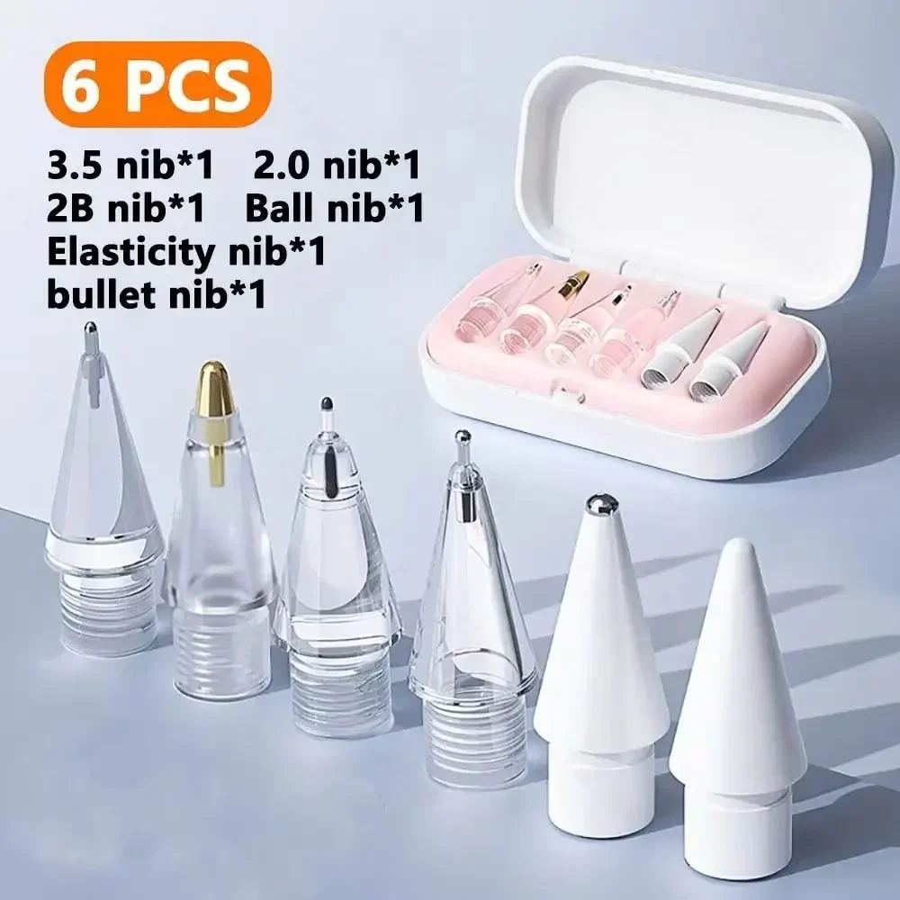 

Replaceable Pencil Tips Anti-scratch Portable Tablets Pen Nibs Shockproof PP Lining Pencil Nibs Organizer Box for Apple Pencil