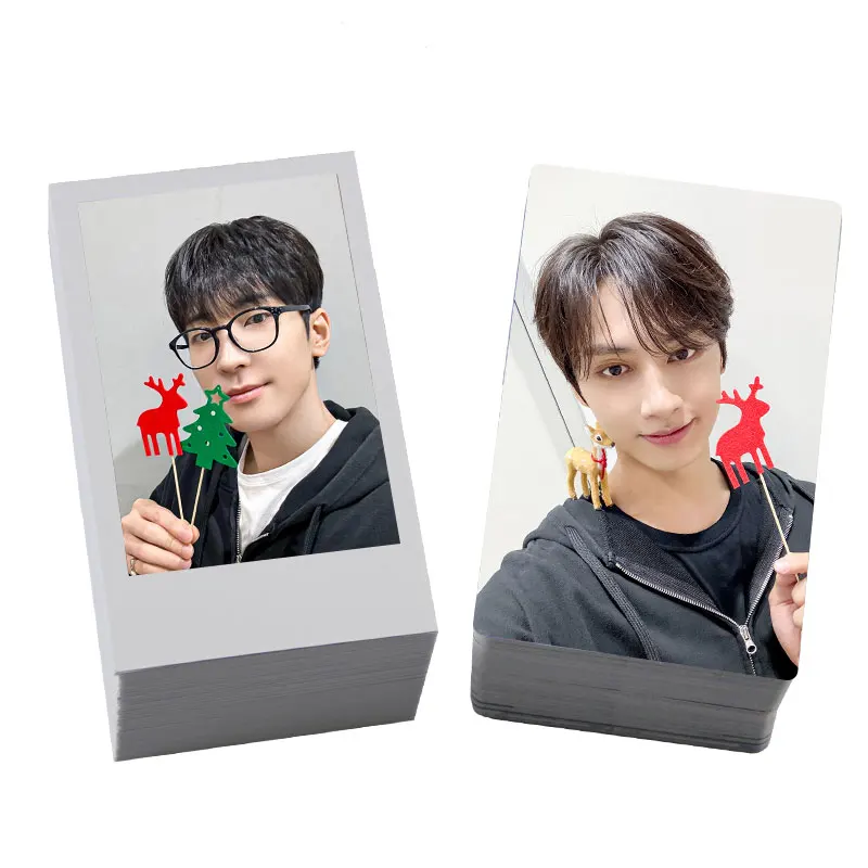 

Won-woo Jeon Chun-fai Man Jerry Junhui Wen Couple Photo Mini Card Wallet Lomo Card Fans Collection Gift