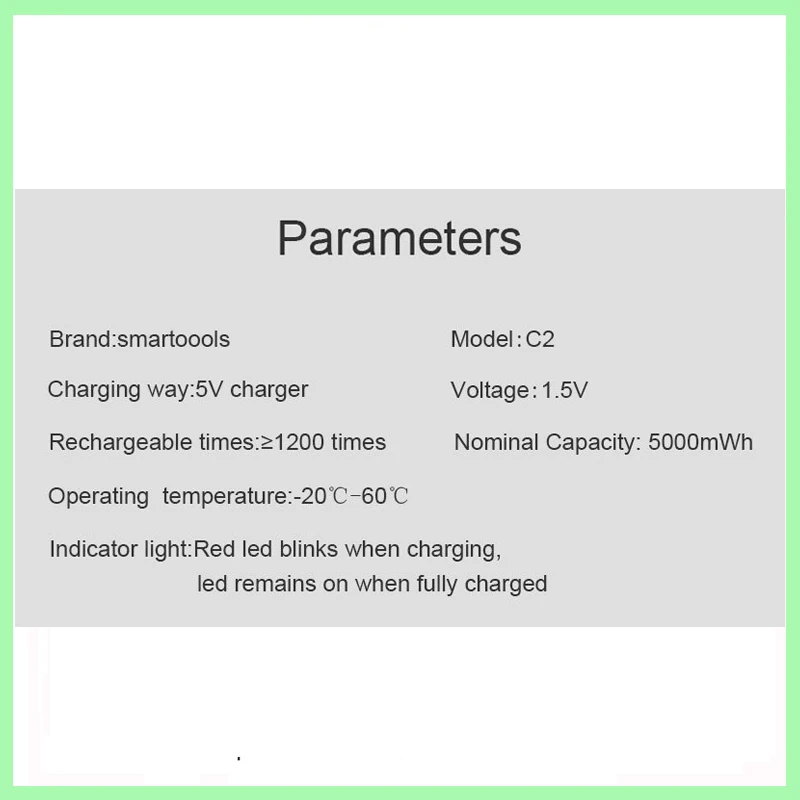 High quality C Size 1.5V 5000mWh USB Rechargeable Battery Universal Micro Charged Lipo Lithium Polymer Battery Real capacity