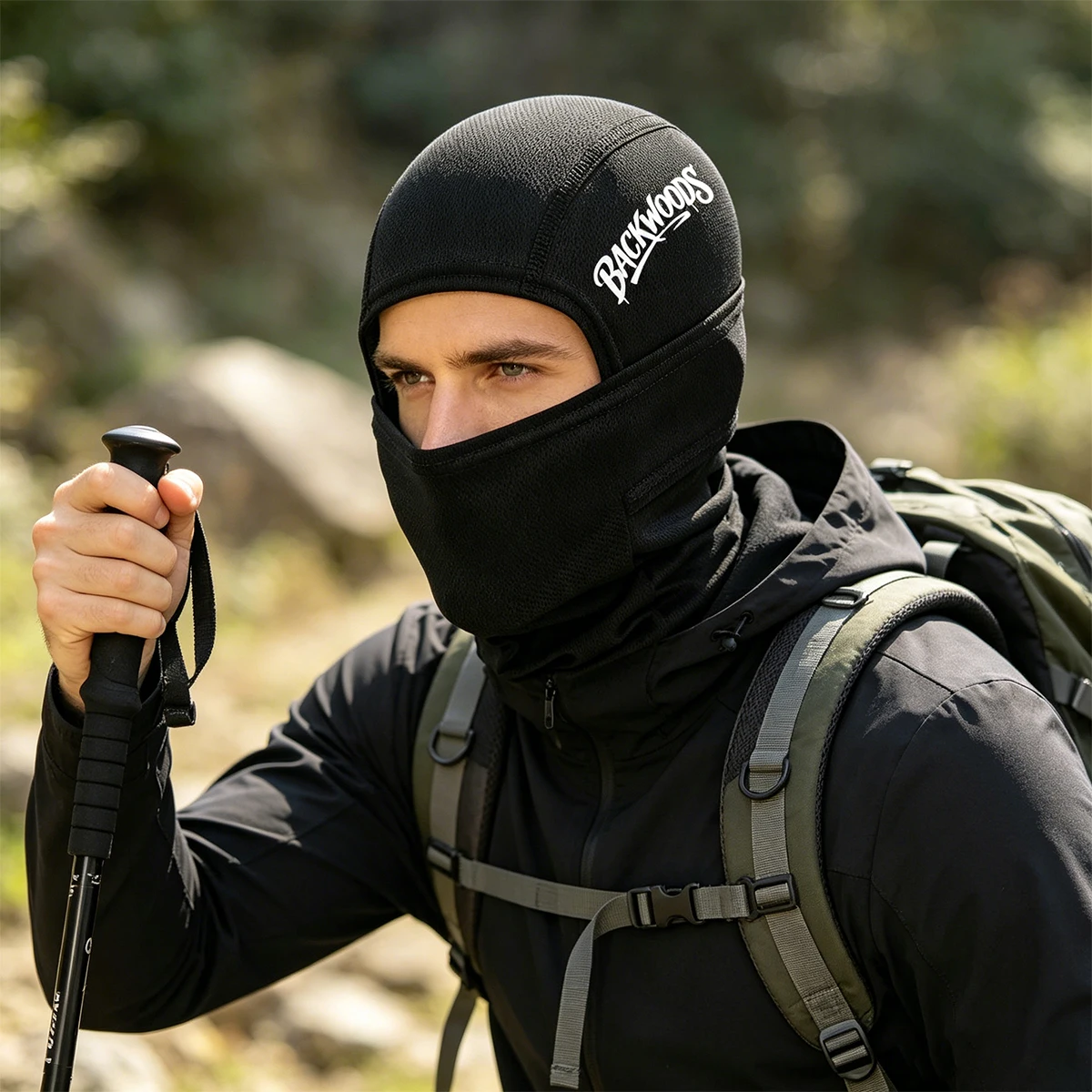 1/2/3/4/5 PC Hardwood Letter Printed Balaclava Face Mask, Breathable Mesh Quick Drying Full Face Neck Mask, Neutral Street Hood