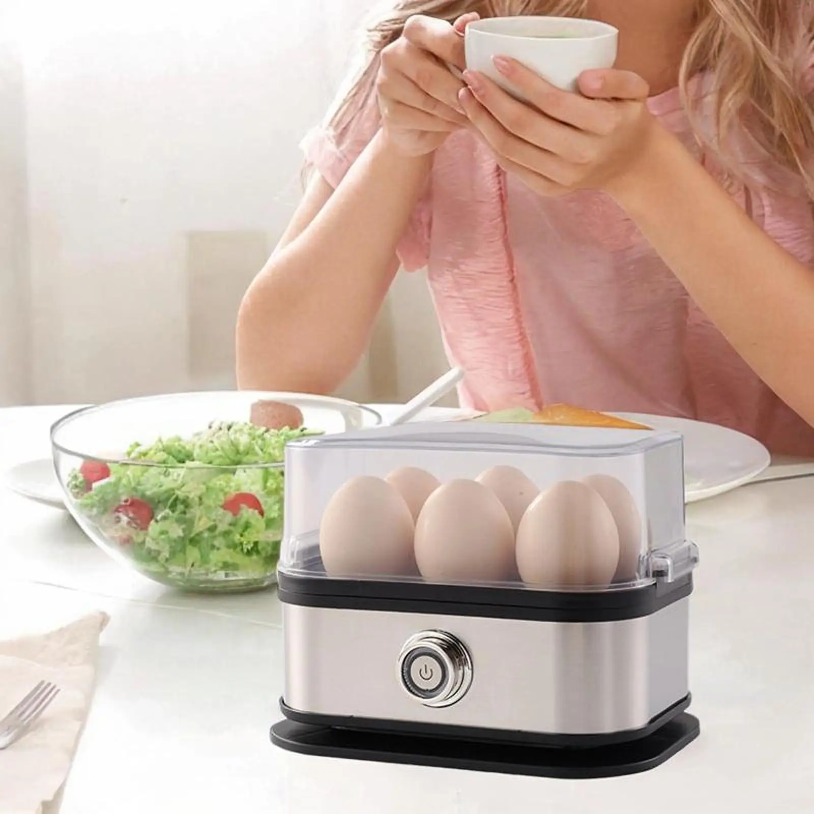 전기 계란 밥솥 영국 플러그 요리 사무실 홈용 미니 계란 삶는 기계
