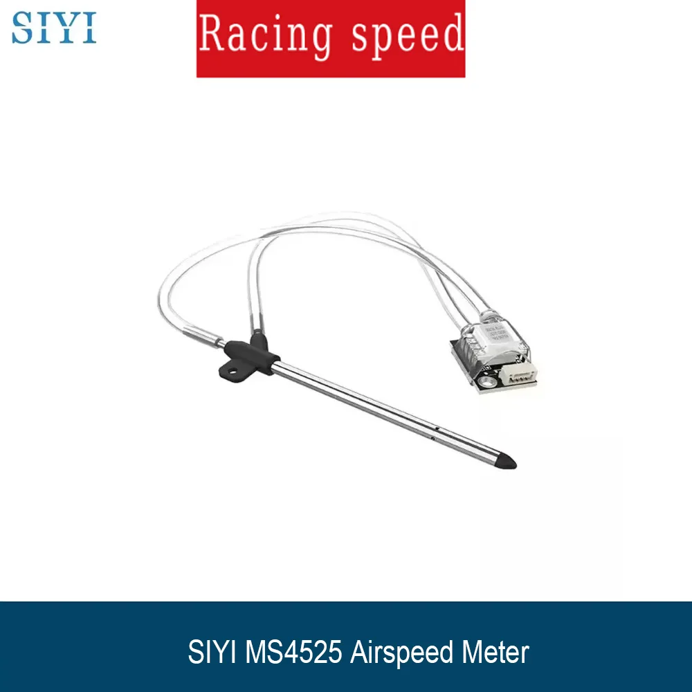 SIYI MS4525 Digital Airspeed Sensor Meter Pitot Tube for UAV FPV Plane 0-259km/h I2C PWM Output Stall Prevention Safety