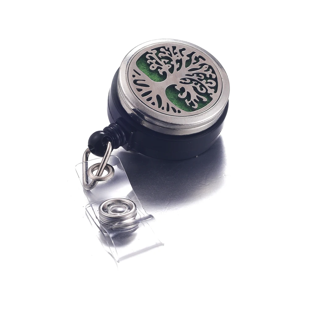 Tree of Life Card Holder Retractable Clip Business ID Badge Card Employee Cards Cover Workers Hang Certificates