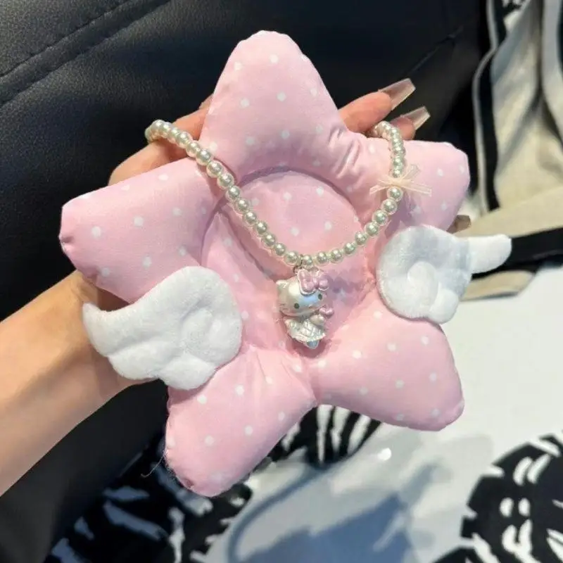 

Cute Polka Dot Insulated Coaster Thicken Star Wings Cup Mat Cotton Non-slip Table Mat Home Decoration Tabletop Photoaphy Props