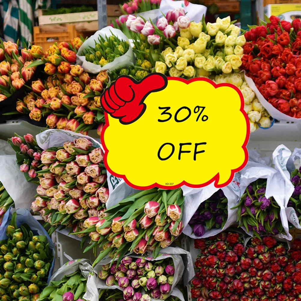 

Price Tags Blank Paper Signs For Sale Promotional Stickers Advertising Labels Commodity Mark Market Shop Garage Sale