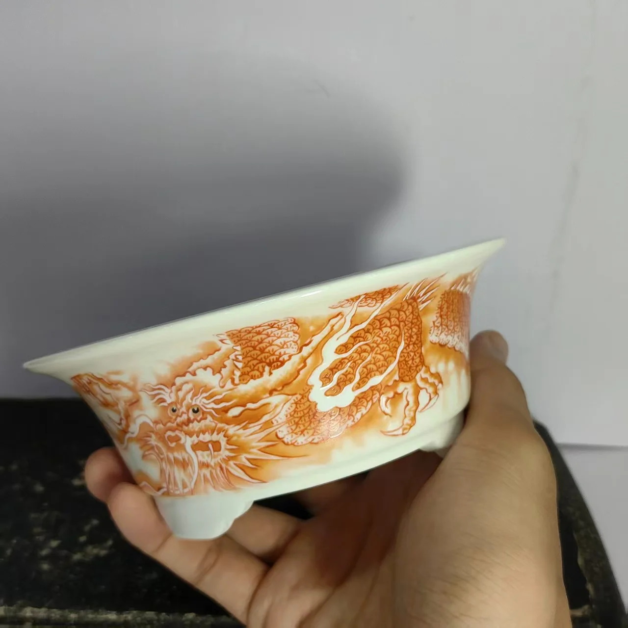 وعاء بونساي كلاسيكي غير مزج من ييشينغ كلاي مع تصميم أظافر #5