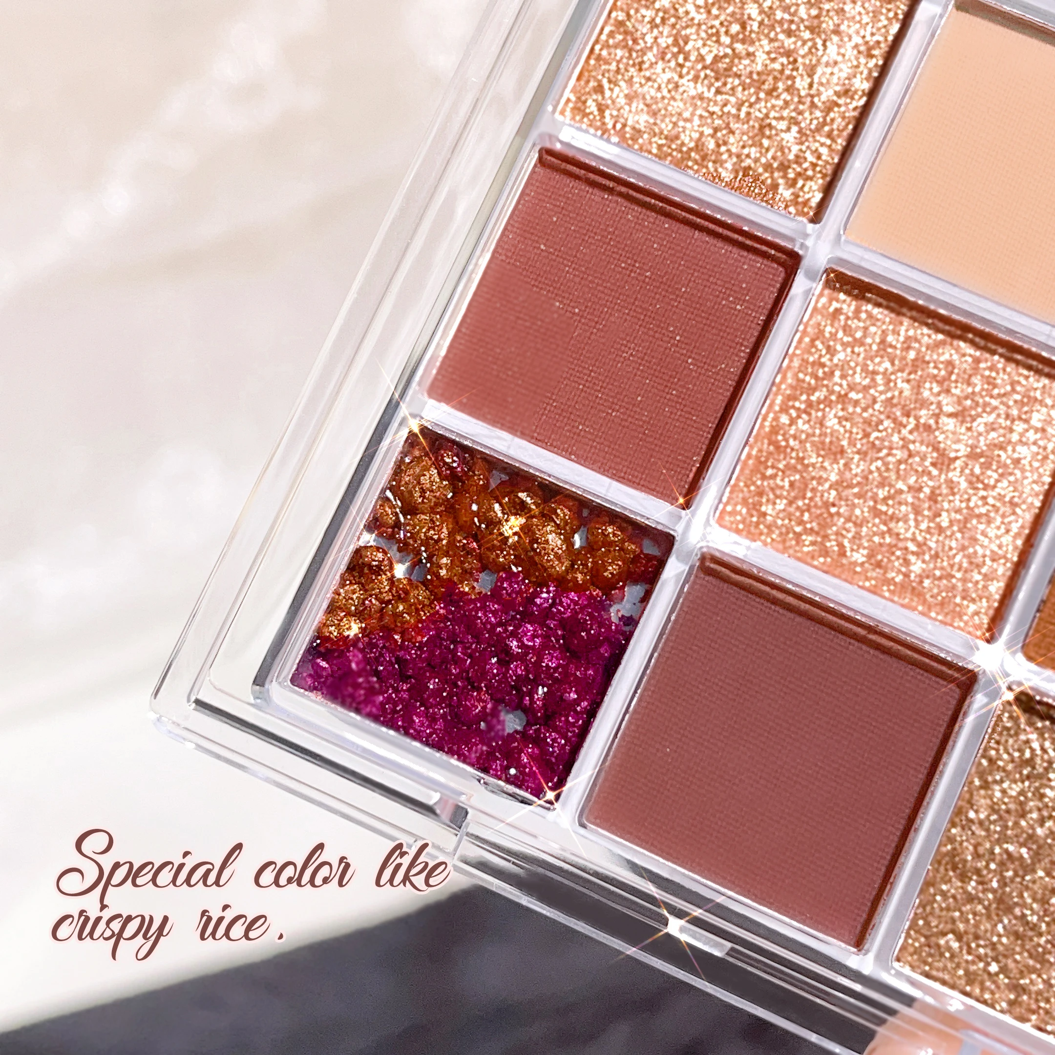 Nine Color Eye Shadow Plate, Non Flying Powder, Glitter Powder, Lasting Makeup, Daily Makeup