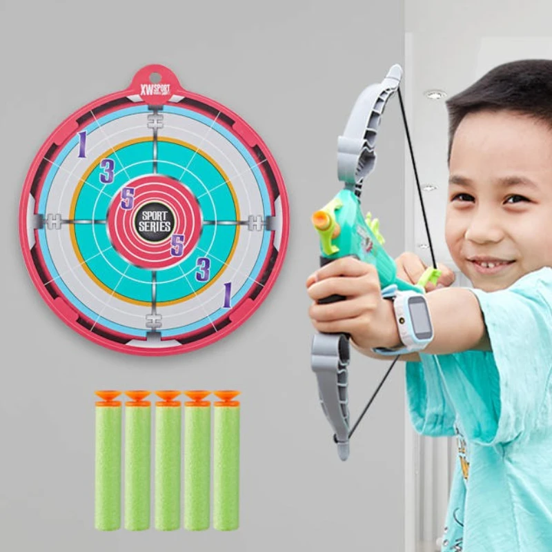 في الهواء الطلق مباراة القوس العسكرية نموذج بولي كلوريد الفينيل لينة مقلاع إطلاق النار الرياضة التفاعل العائلي لعبة داخلية للأطفال لعبة حفلة هدية