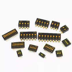 5pcs SMD SMT Slide Type Switch 1P 2P 3P 4P 5P 6P 8P 10P 1.27mm Position Way DIP Black Pitch Toggle Switch Black Snap Switch