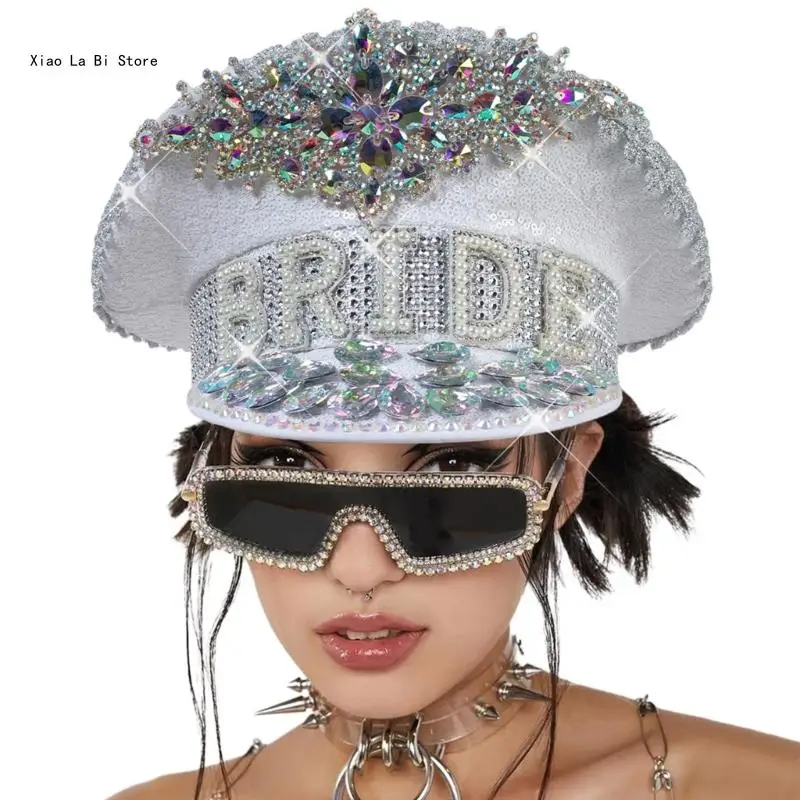 Funny Wedding Bride Hat Carnivals Show Hat with Military Hat for Girl XXFD