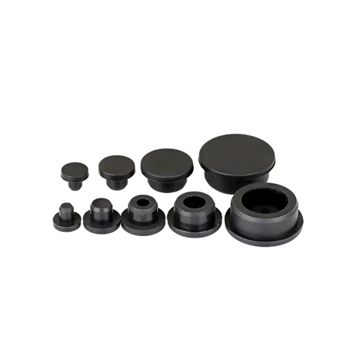 Bouchon Circulaire en Silicone Noir en Forme de T, Bancs Étanches, Couvercle de Trou en Caoutchouc