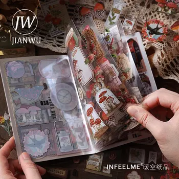 Jianwu 20 Vellen Vintage Art Huisdier Waterdichte Briefpapier Sticker Boek Diy Journal Scrapbooking Materiaal Kawaii Briefpapier