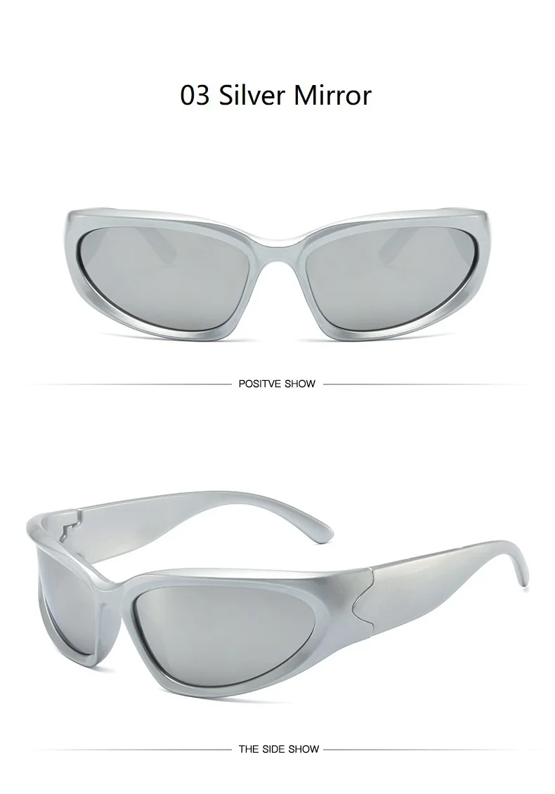 Y2k neue Punk Sport Sonnenbrille für Männer Frauen Luxusmarke Designer Sonnenbrille Herrenmode Vintage Sonnenbrillen UV400 Brille Brillen – Detail 27