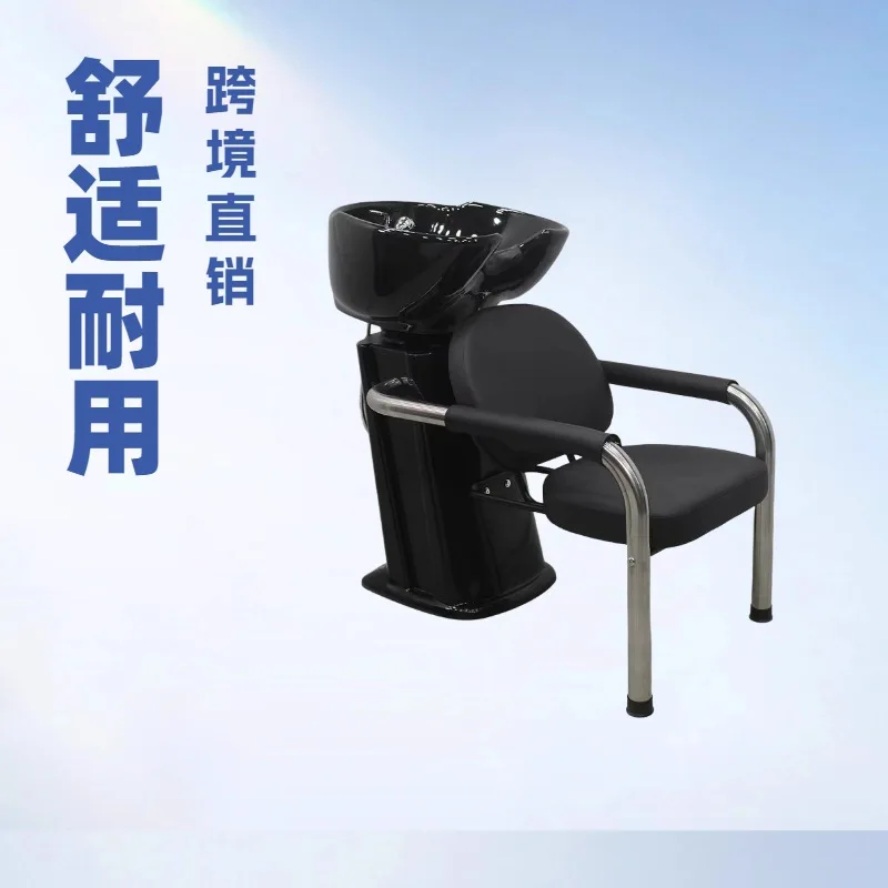 New hair salon ceramic basin shampoo bed hair salon special barber shop flush bed shampoo chair manufacturer wholesale