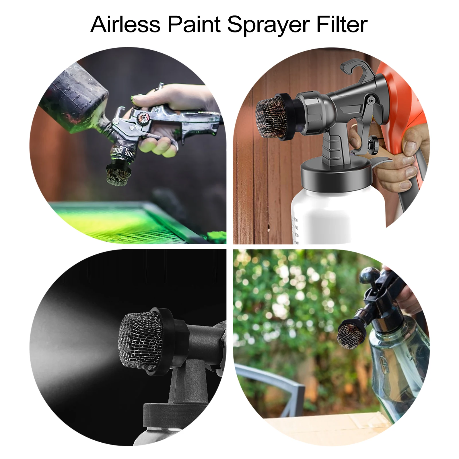 2 Pcs Sprayer Filter Hose Screen Fish Tank Airbrush Airless Paint Suction Inlet Strainer Mesh Water