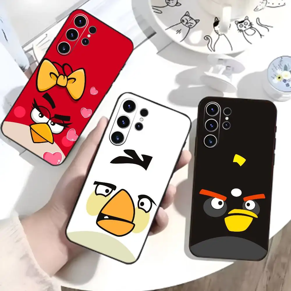 

G-Angry Birds Phone Case For Samsung S26,S25,S24,S23,S22,S21,S20,S30,Ultra,Plus,Fe,Note,5G Black Cover